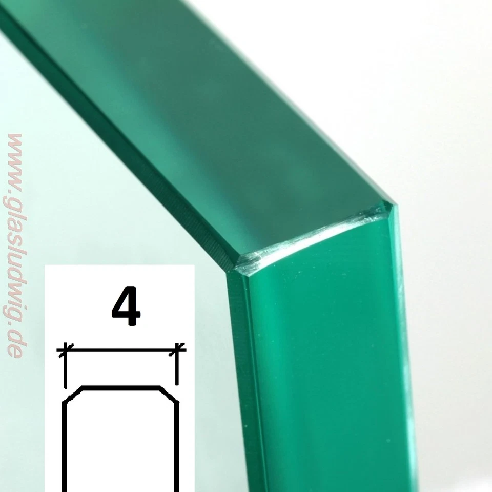 GLASLUDWIG xGLASSCHEIBE ESG 4 mm SICHERHEITSGLAS geschliffen - in Wunsch-Maß (76,39€/m²)
