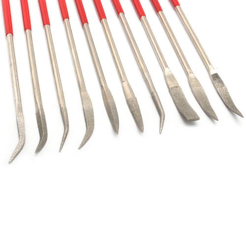 Needle File Set Jewelery Diamond Carving Metal Glass Stone Wood Craft Tool 10pcs - Picture 3 of 6