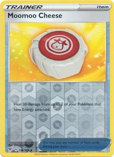 Pokemon Vivid Voltage Reverse Holo Card #156 Moomoo Cheese