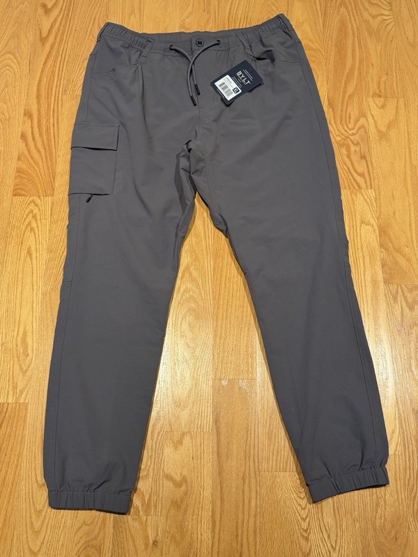 BYLT Ripstop Cargo Joggers Men’s XL Gray NWT Drawstring (36x30)