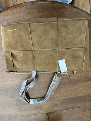 Katie Loxton Brown Large Tote Zip Closure Gold Hardware Adj Strap