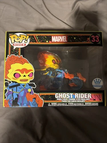 Funko Pop Ghost Rider Blacklight Marvel Funko Shop Exclusive FAST SHIPPING✅✅✅
