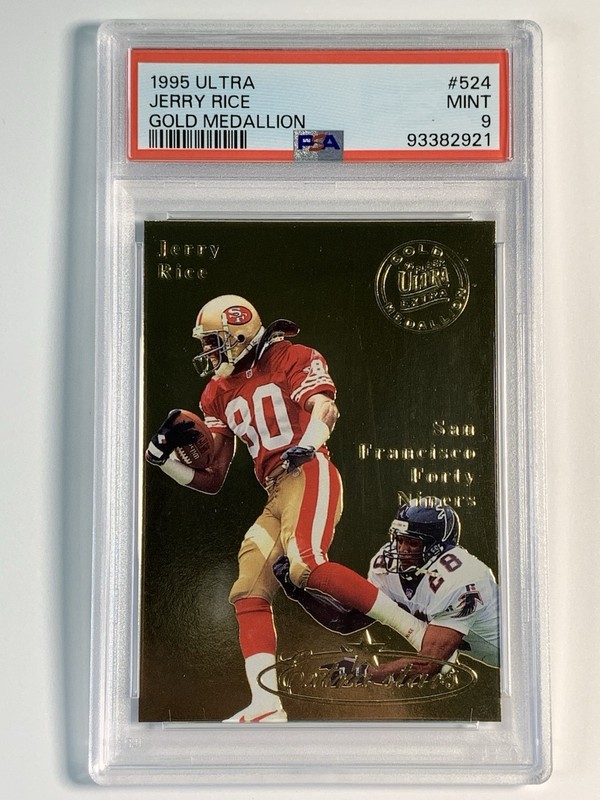 Fleer 1995 Ultra Jerry Rice #524 Gold Medallion PSA 9
