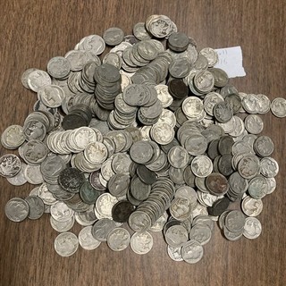 Large lot of more than 410 Buffalo Nickels