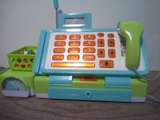 Playkidz Pretend Play Talking Cash Register with Light Up Scanner Learn Math