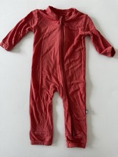 Kyte Baby Coral Bamboo Zipper Romper Pajamas Newborn NB Footless Coverall Outfit