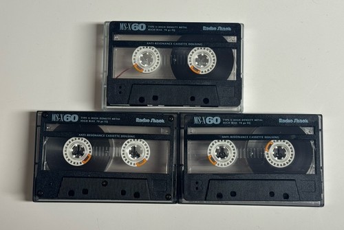 Radio Shack MS-X 60 Metal Cassette Tapes - (Used) - Lot of 3
