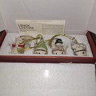 Vintage Lenox Ornament Set~Mini Sleigh Bells~Porcelain~Christmas~Gold Trim — photo 7