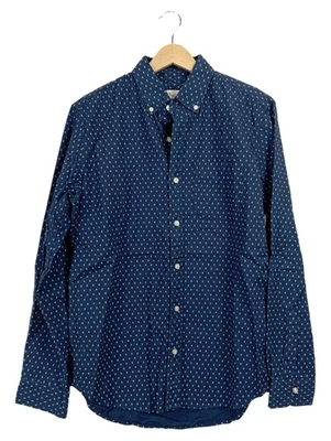 GAP Chemise Décontractée Homme Manches Longues Coton Bleu Pois (EU 46, INT S) - Photo 1/4