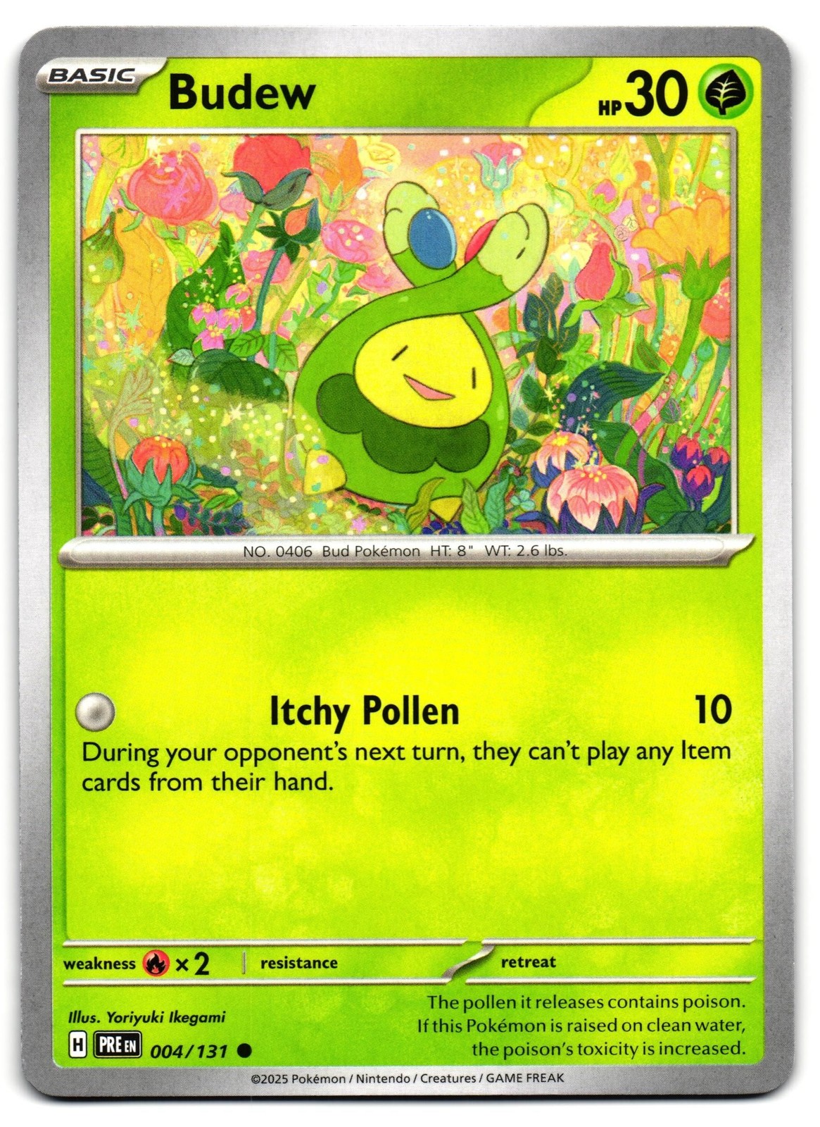 Budew 004/131 - Prismatic Evolutions Common Pokemon TCG - M/LP Card