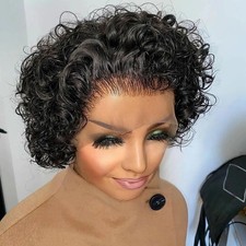Wig Human Hair 13x1 Lace Frontal Wigs Human Hair Short Bob Human Hair Wigs