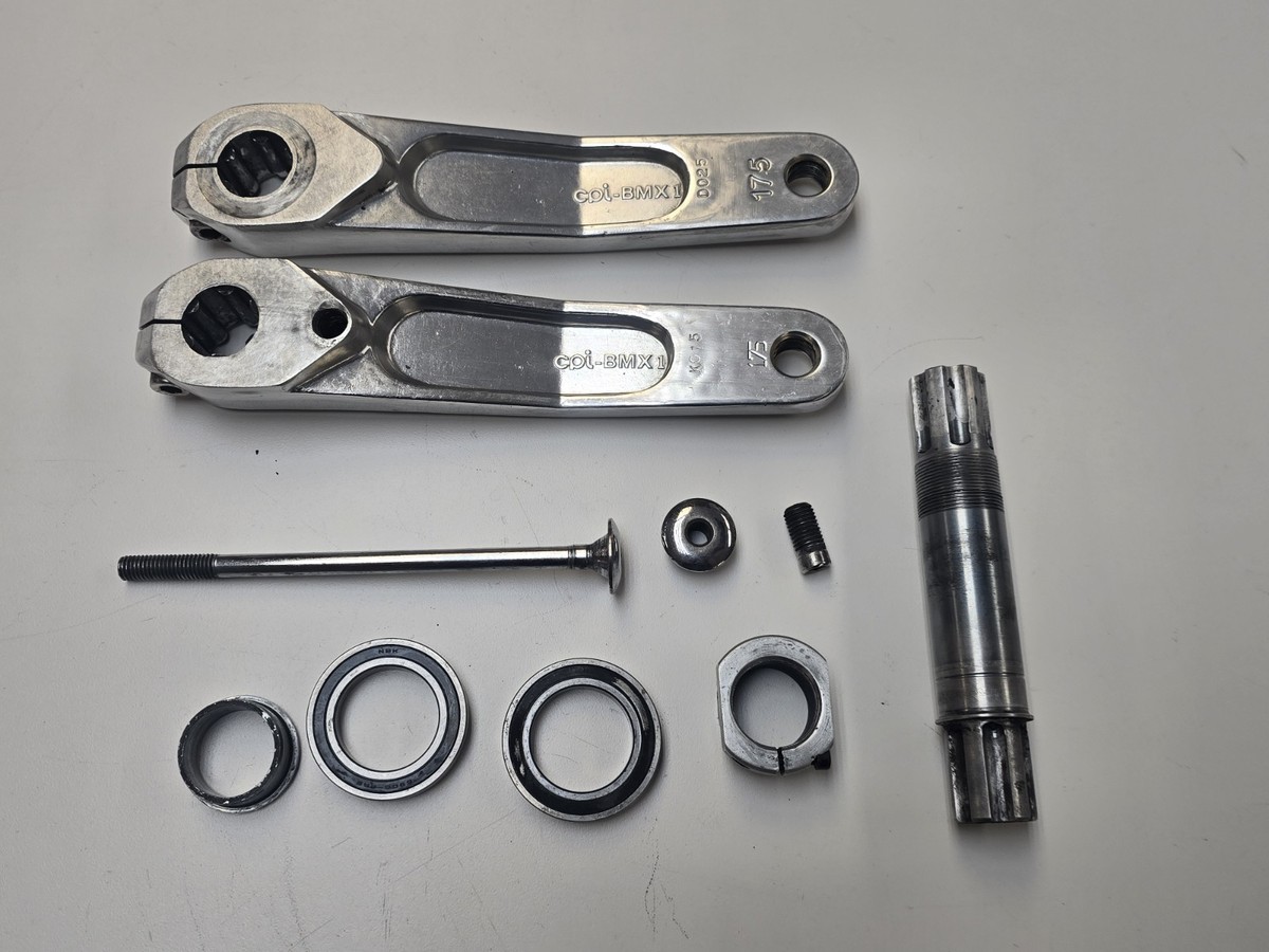 1990s GT BMX FSA Power Series Crankset Cranks w BB & Spindle 175