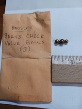 Lote de 3 piezas de bomba de vapor industrial vintage de latón Hércules