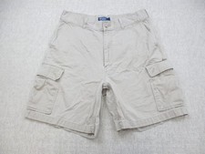VTG Polo Ralph Lauren Cargo Shorts Mens 34 Khaki Tan Military Baggy Utility Y2K