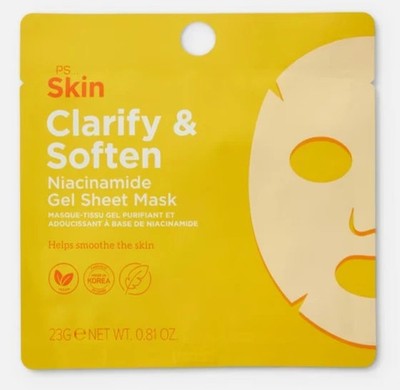 Primark PS Skin Clarify + Soften Niacinamid Gel Blatt Maske hilft glatter Haut
