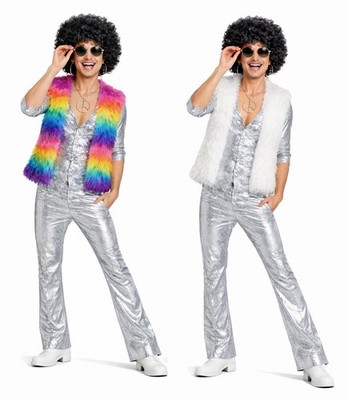 Erwachsene Disco Dave Glam Rock 70er Soul Zug 70s Musik Jahrzehnte Kostüm