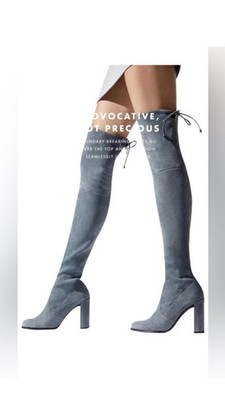 Stuart Weitzman Teal Blue Suede Highland Over the knee boots Size 7