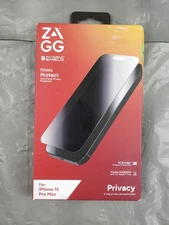 SEALED ZAGG Invisible Shield PRIVACY Screen Protector for iPhone 15 Pro Max
