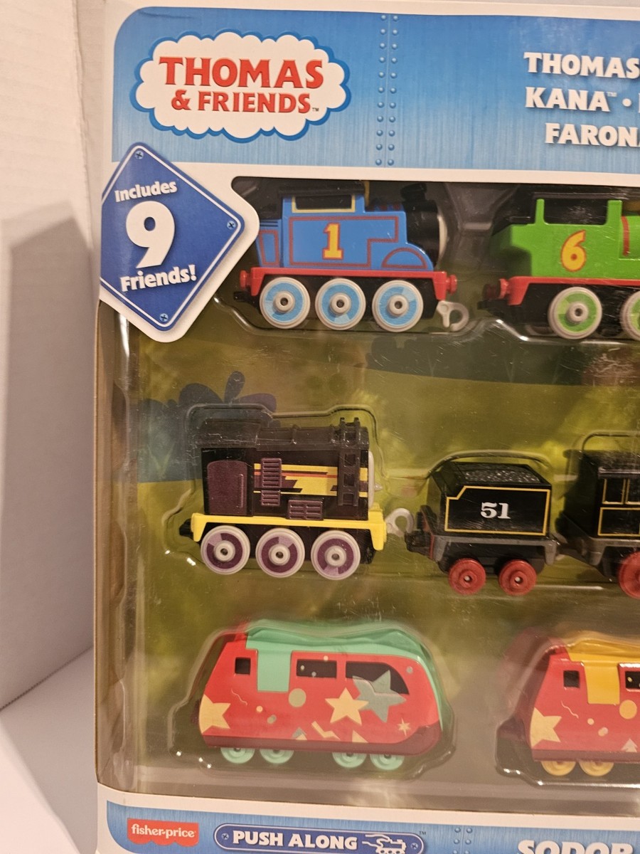 Thomas & Friends Diecast Toy Trains Sodor Cup Racers Set of 9 Push