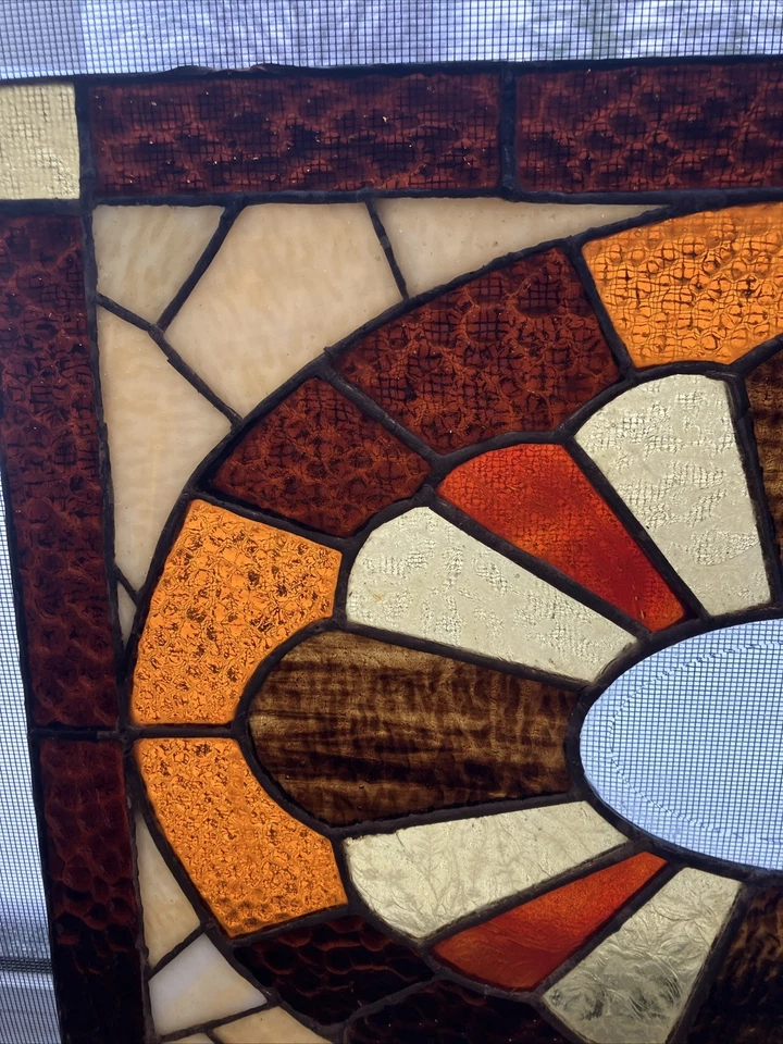 Stained Glass Panel Transom Window 17 1/4”X 13 1/2”. - Image 2 of 4