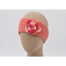 CC Exclusives Mauve Pink Knitted Headband Ear Warmer Crochet Flower NWT