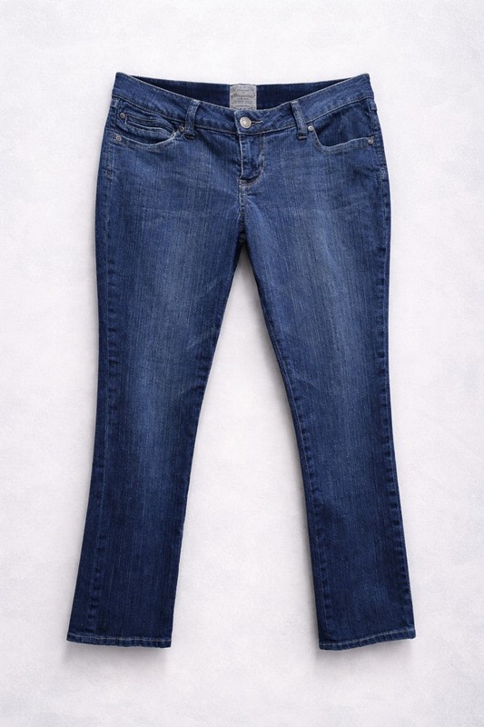 Aeropostale Y2K Womens 7/8 Bootcut Jeans Blue Low Rise Stretch Denim 33x26