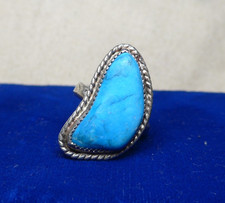 vtg Native American Sterling Silver and Turquoise Vintage Ring Sz 8
