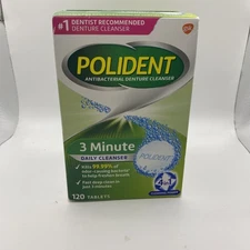 Polident 3 Minute Denture Cleanser Tablets 120 Count