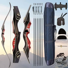 Professional 45lbs Hunting Recurve Bow - 60'' Takedown Archery Kit for Adults