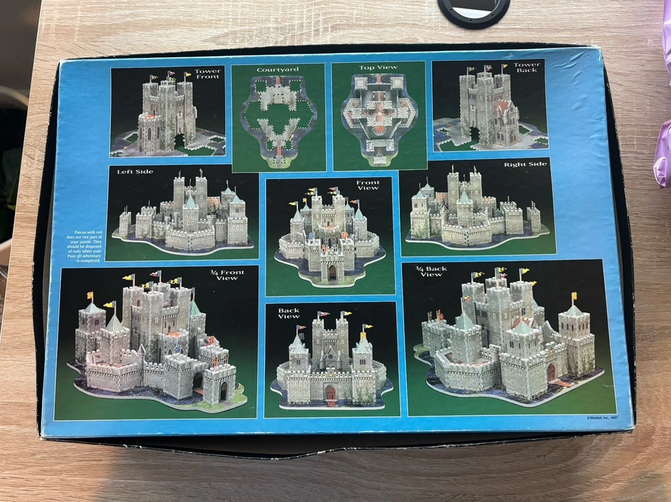 Vintage Puzz3D Camelot 620 Pieces Castle Building Puzzle Game - Image 2 of 4