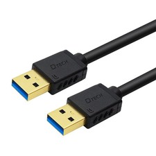 DTECH 3 ft USB 3.0 Type A to A Cable Male to Male High Speed Data Cord in Black