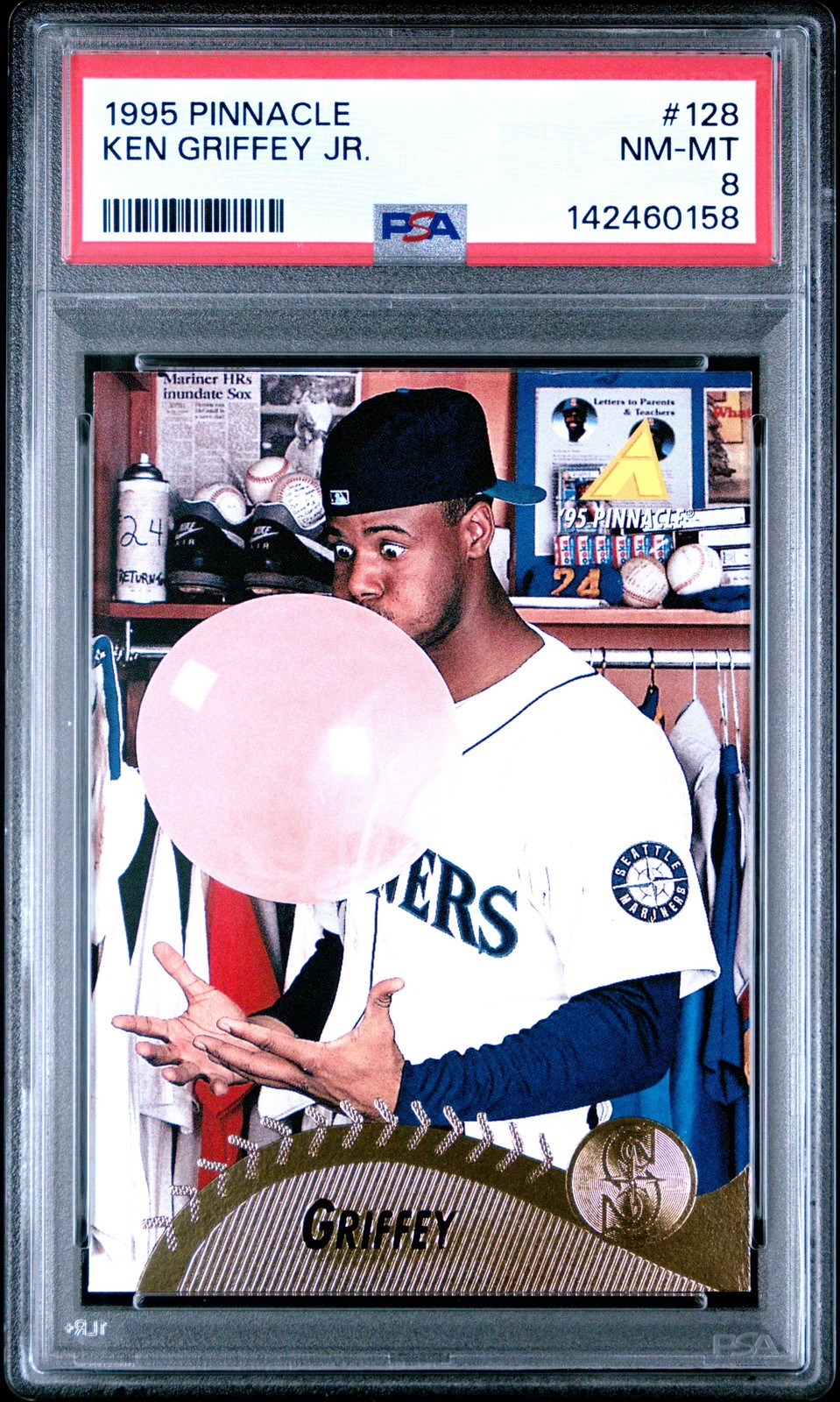 1995 PINNACLE #128 KEN GRIFFEY JR. PSA 8