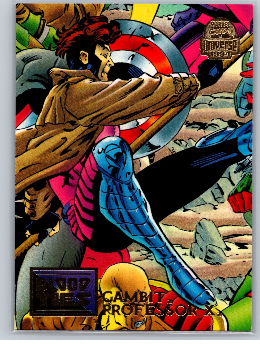 1994 Fleer Marvel Universe #32 Gambit & Professor