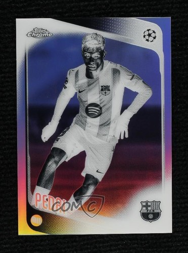 2025-26 Topps Chrome UEFA Club Competitions Negative Refractor Pedri #196
