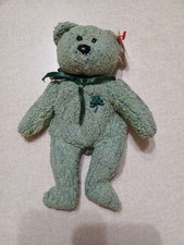 Ty Beanie Babies Plush 6" Shamrock Bear Green Ireland
