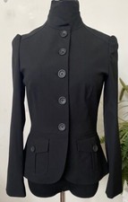 NWT Banana Republic Women's Black Polyester Blend Blazer Jacket Size 4, 89