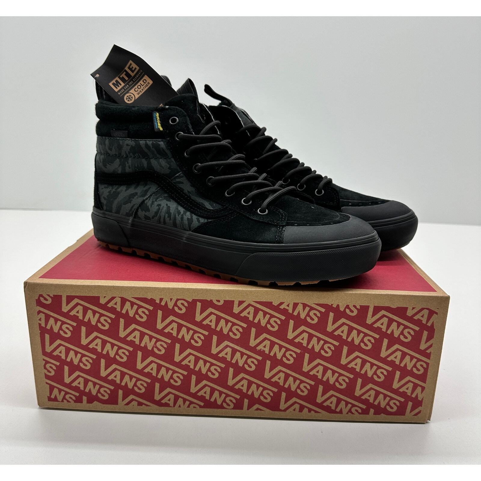 BOTA HOMBRE VANS SK8-HI MTE-2 CAMUFLAJE MONO NEGRA TALLA 11 NUEVA EN CAJA #10S