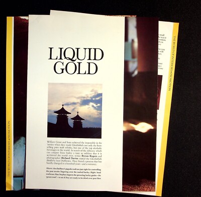 Liquid Gold Glenfiddich - Wandbild für Brauer - 1984 Original Presse Schneiden F106