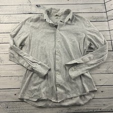 Suit Supply Extra Slim Fit Long Sleeve Button Front Shirt Men's 39 15.5 Gray