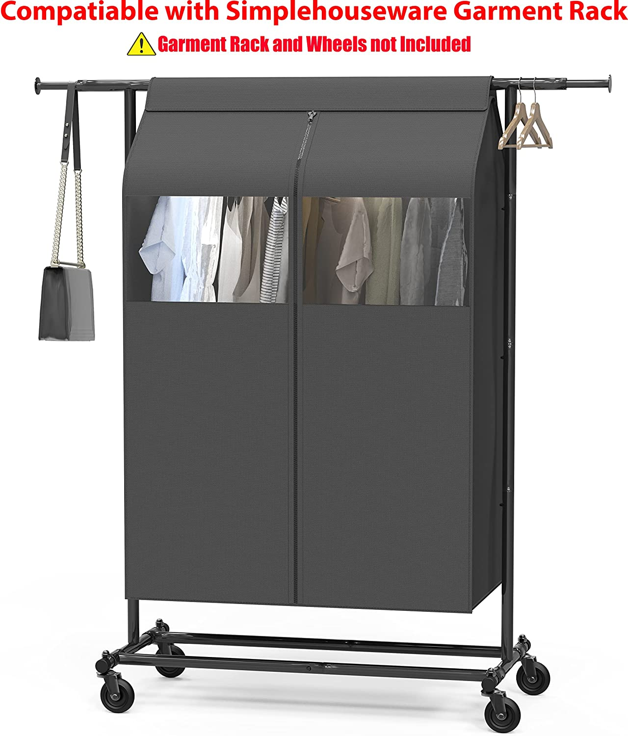 SimpleHouseware Garment Covers for Clothes Rack/Closet/Hanging Clothes