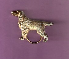 Gordon Setter Gold Plated Eyeglass Spectacle Holder Pin Jewelry