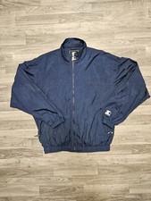 Vintage 90s NFL Blank Starter Navy Blue Windbreaker Jacket Mens Large