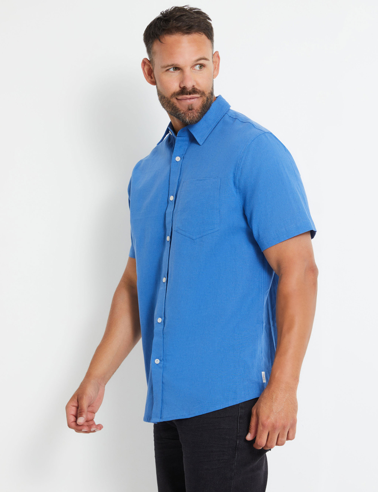 RIVERS Mens Tops Textured Linen Short Sleeve Shirt eBay