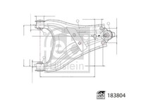 Febi Bilstein 183804 Querlenker FüR Dacia, Renault