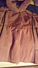Vintage A&f Originals New York Suede Winter Coat Women Medium Size Brown Gifts