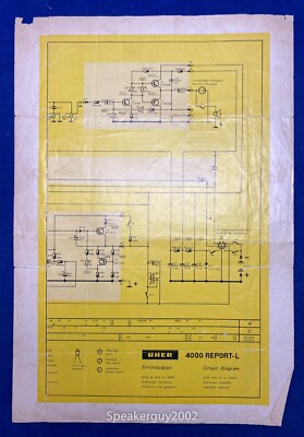 Original UHER Foldout Schematic / 4000 Report-L