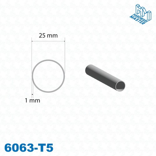 Aluminium Round Model Tube Section Alloy 6063/Temper T5 Straight Pipe Repair - Picture 8 of 8