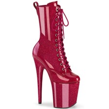 8" Pink Jumbo Platform Stiletto High Heels Mens Drag Queen Crossdresser Boots