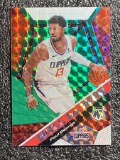  2019-20 Panini Mosaic Basketball Will to Win Green Prizm Paul George Clippers 