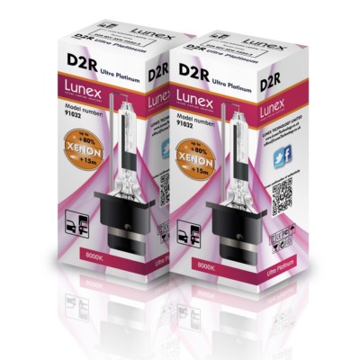 2x D2R Original LUNEX XENON SCHEINWERFER GLÜHBIRNEN ERSATZ FÜR PHILIPS GE OSRAM 8000K